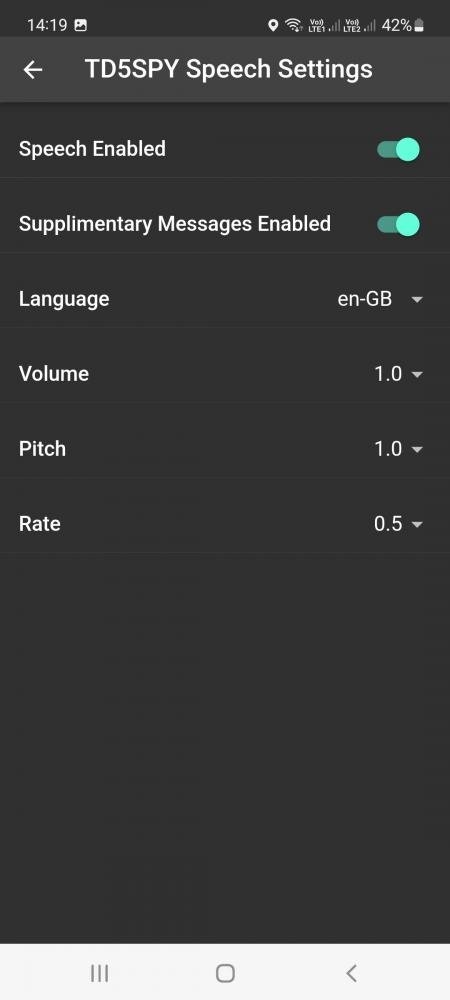 V3217 SPEECH SETTINGS