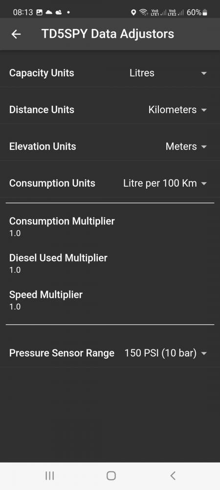 V3217 ADJUSTER SETTINGS